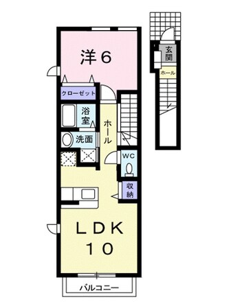 プラシード小坂Ａの物件間取画像